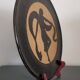 Glazed earthenware dish from Dauphiné signed A.M. Faure 1953