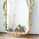 Miroir rocaille métal doré du XIXè 33x73cm
