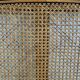 Vintage canning and rattan headboard