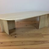Travertine coffee table