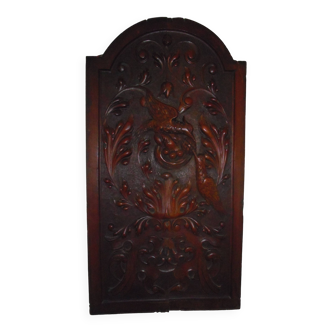 Carved oak decorative panel