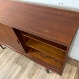 Vintage Scandinavian "highboard" sideboard in teak, 60s