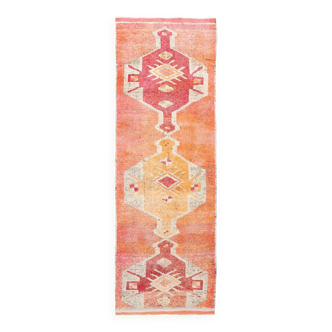 Tapis de couloir turc orange pastel 3x10, 102x304 cm