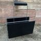 Magazine holder vintage imitation leather mid-century 1970