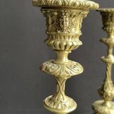 Pair of 19th century candlesticks – Gilt bronze