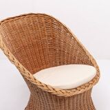1970’s Vintage Danish design wicker lounge chairs