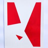 Red minimalist paint