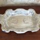 Antique silver metal dish