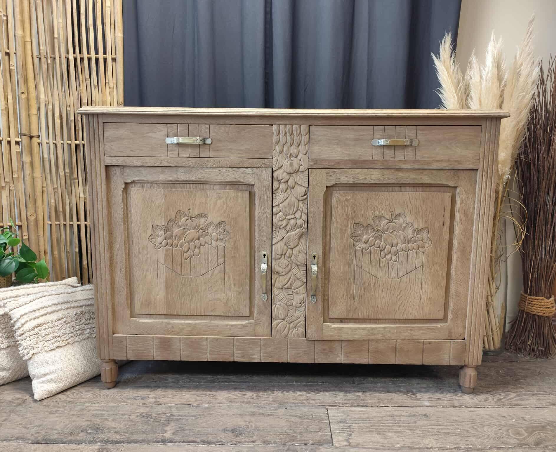 Buffet bas chêne massif