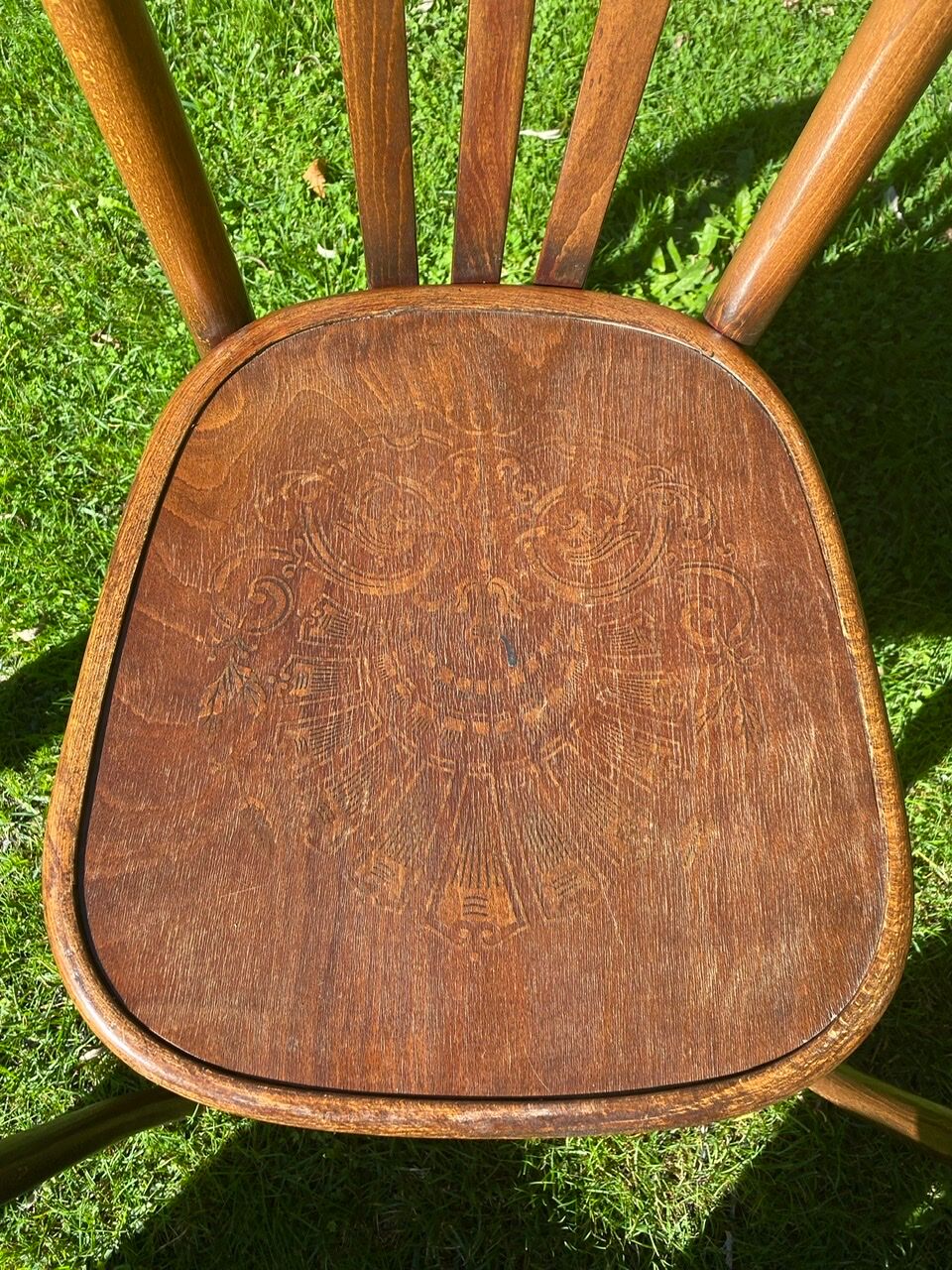 6 Fischel bistro chairs with labels, circa 1930