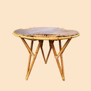 Janine Abraham Rattan Tripod Coffee Table