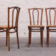 Bistrot chair in curved wood and caning