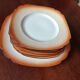 Orange porcelain dessert plates