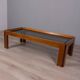 VINTAGE 1970S COFFEE TABLE IN WOOD AND GLASS DESIGNED AFRA E TOBIA SCARPA