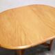 Table à manger ronde extensible vintage en bois