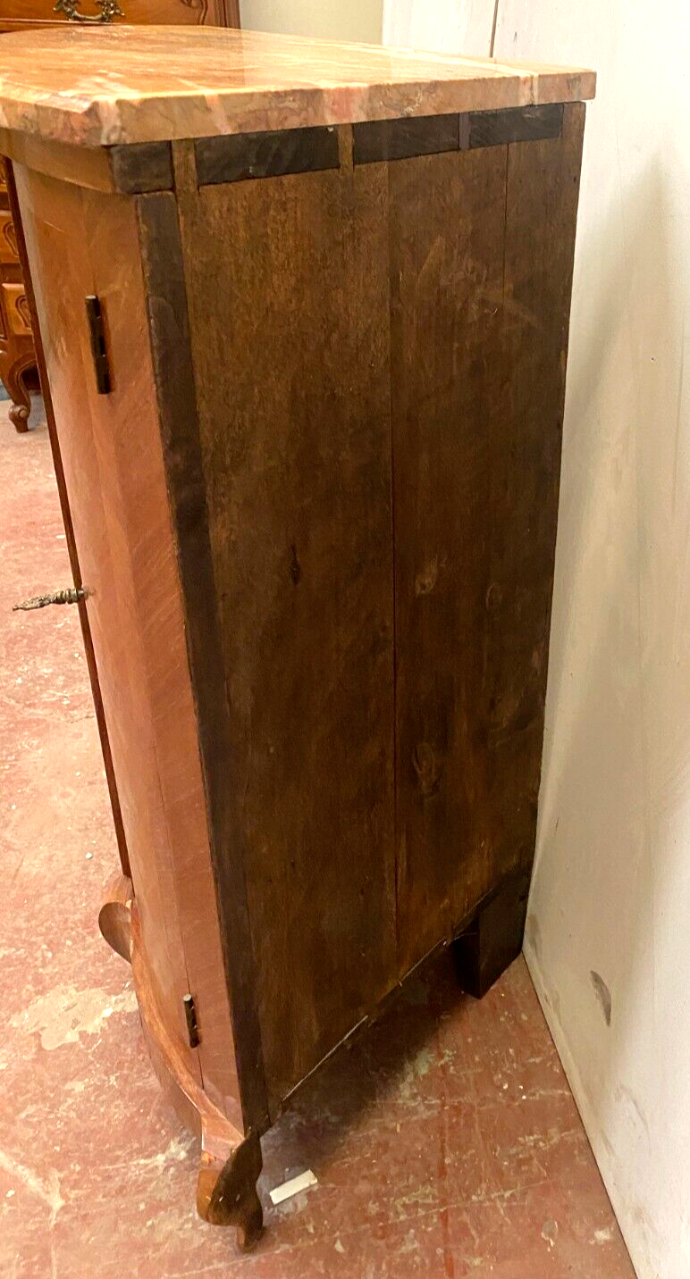 Curved neckline Louis XV style rosewood inlaid XX century