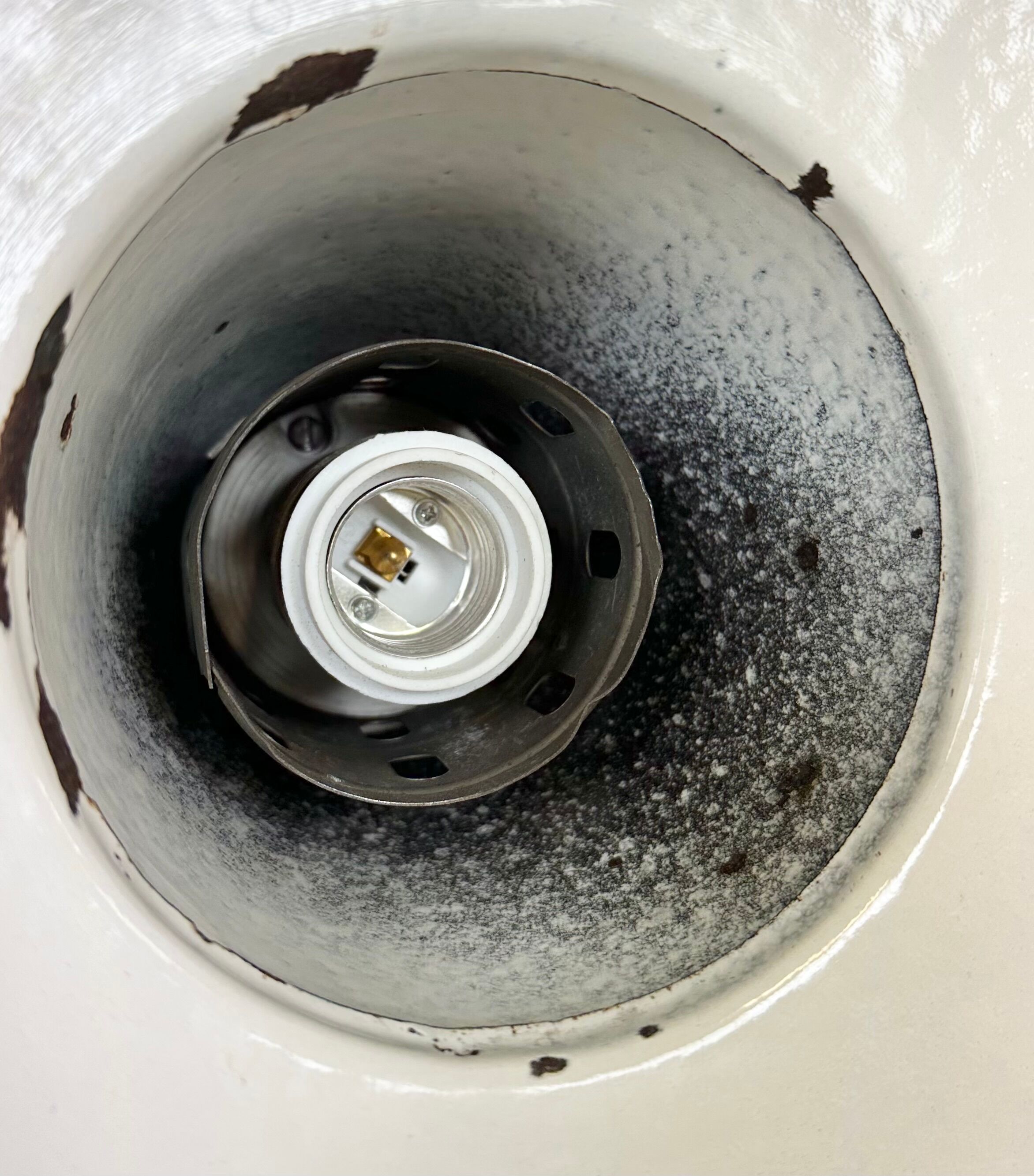 Industrial Grey Enamel Factory Pendant Lamp from Zaos, 1960s