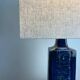 Danish blue ceramic table lamp by Désirée Stentoj, 1960.