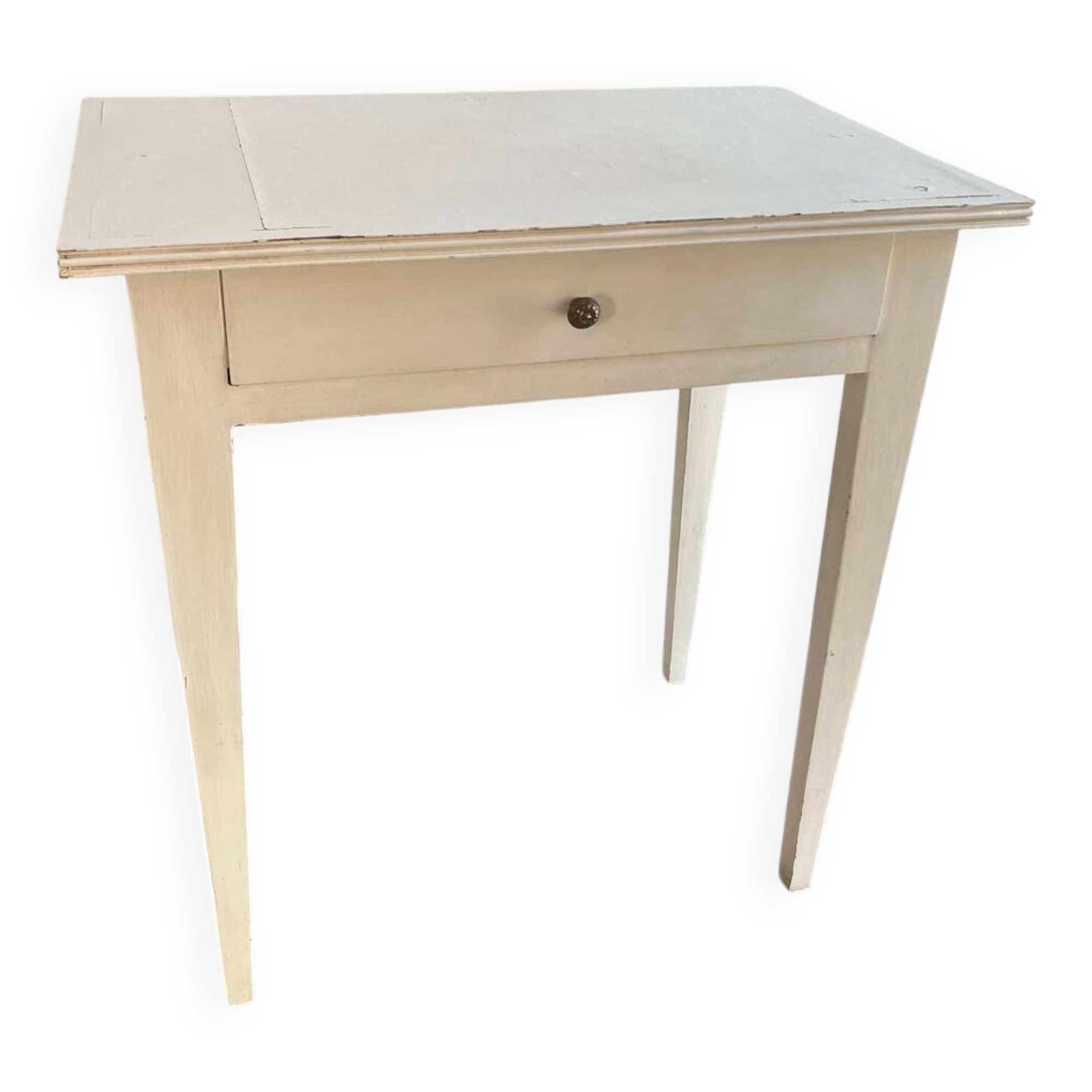 Small patinated wood table / desk / console / side table