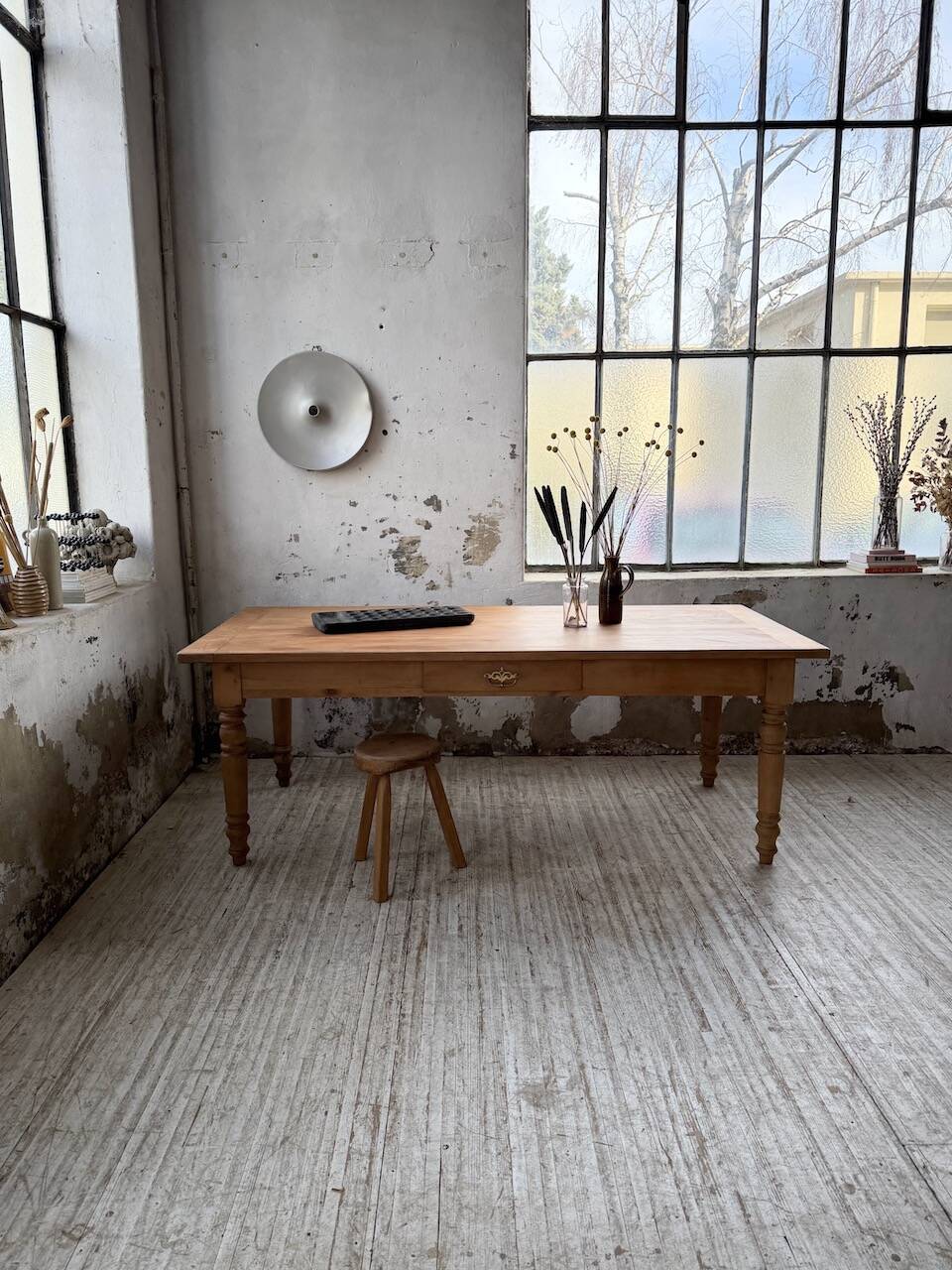 Table de ferme en merisier
