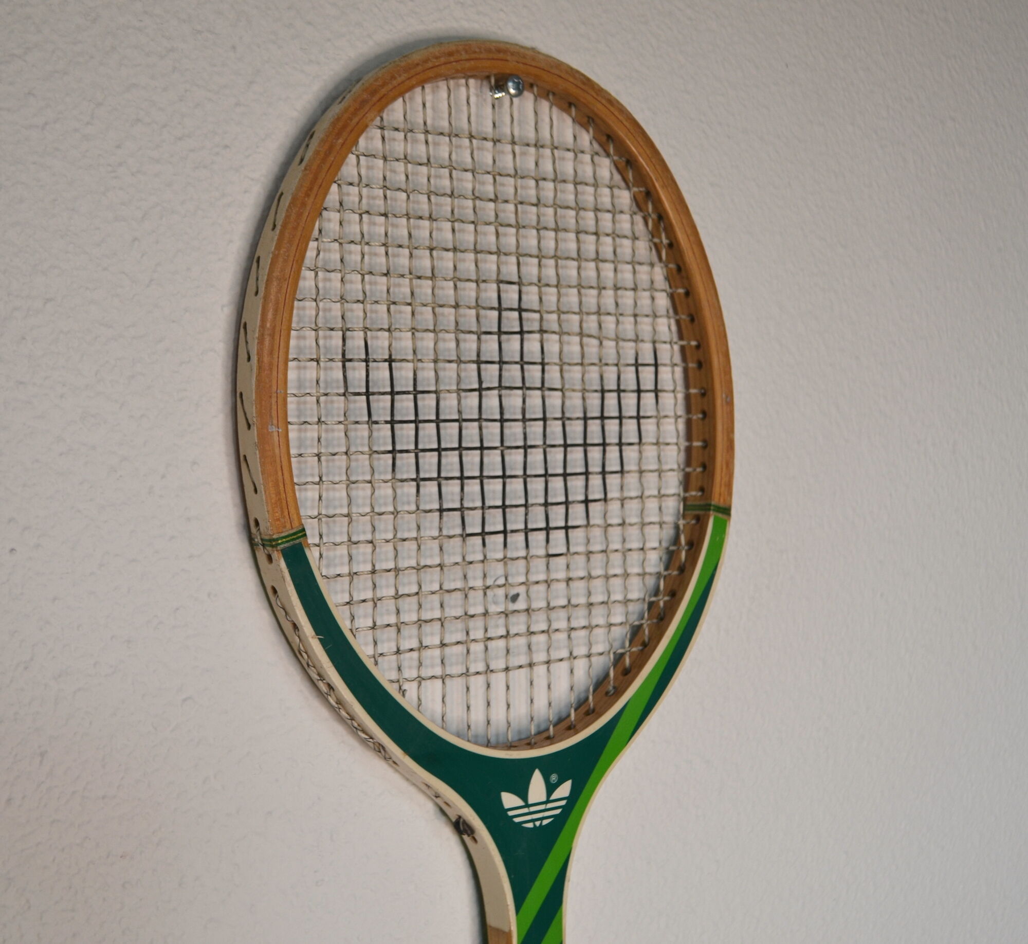 Vintage Adidas Tennis Racket - Green and White