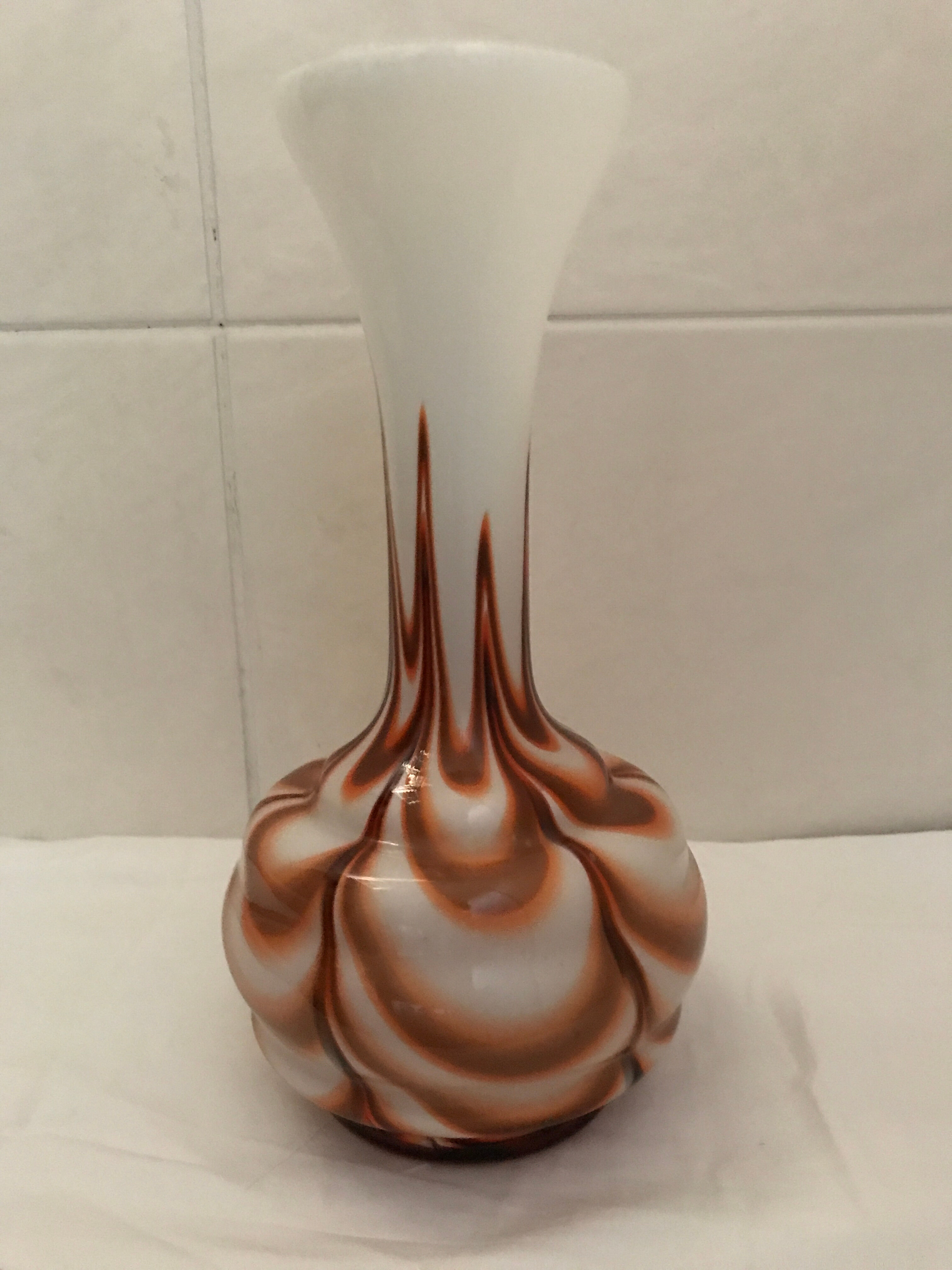 Vintage pop art opaline vase