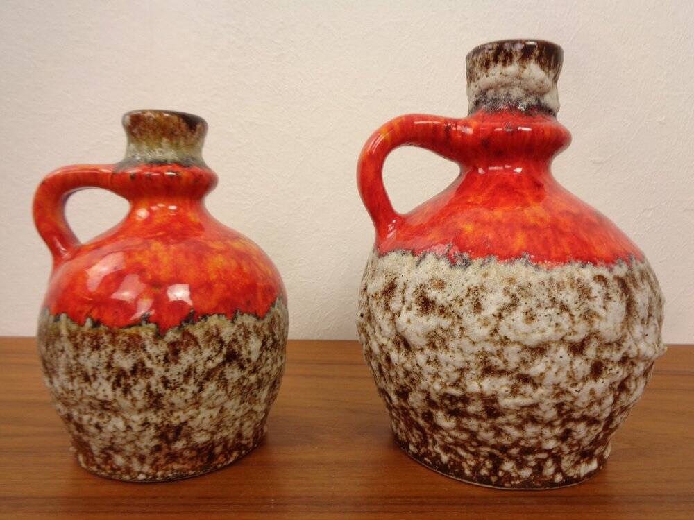 Fat Lava ceramic vases from Jopeko, 1970s, set of 2.