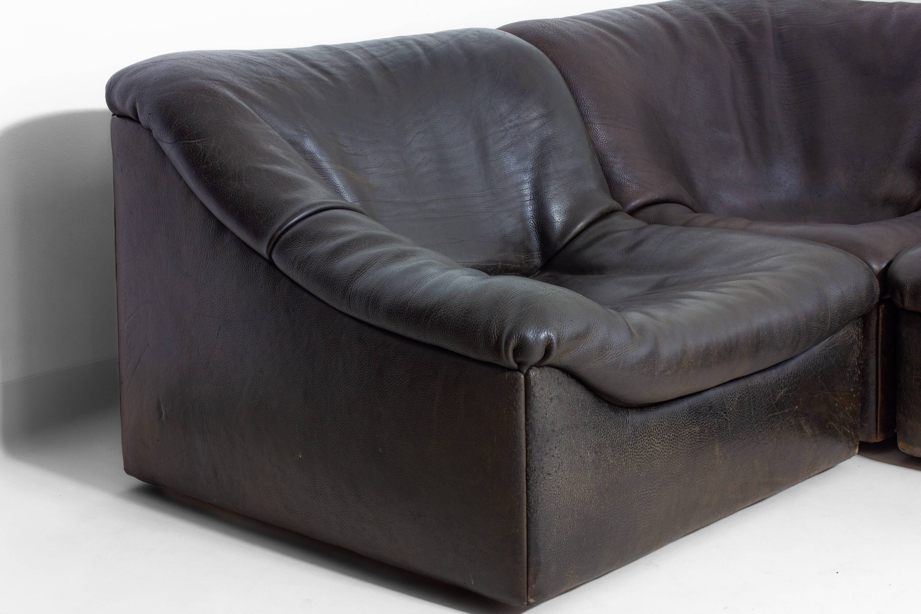 Large De Sede 'DS-46' Modular Sofa with armchair, Switzerland 1970s