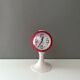 Space age table clock, vintage alarm clock tulip foot, ball clock victoria clock, 70's
