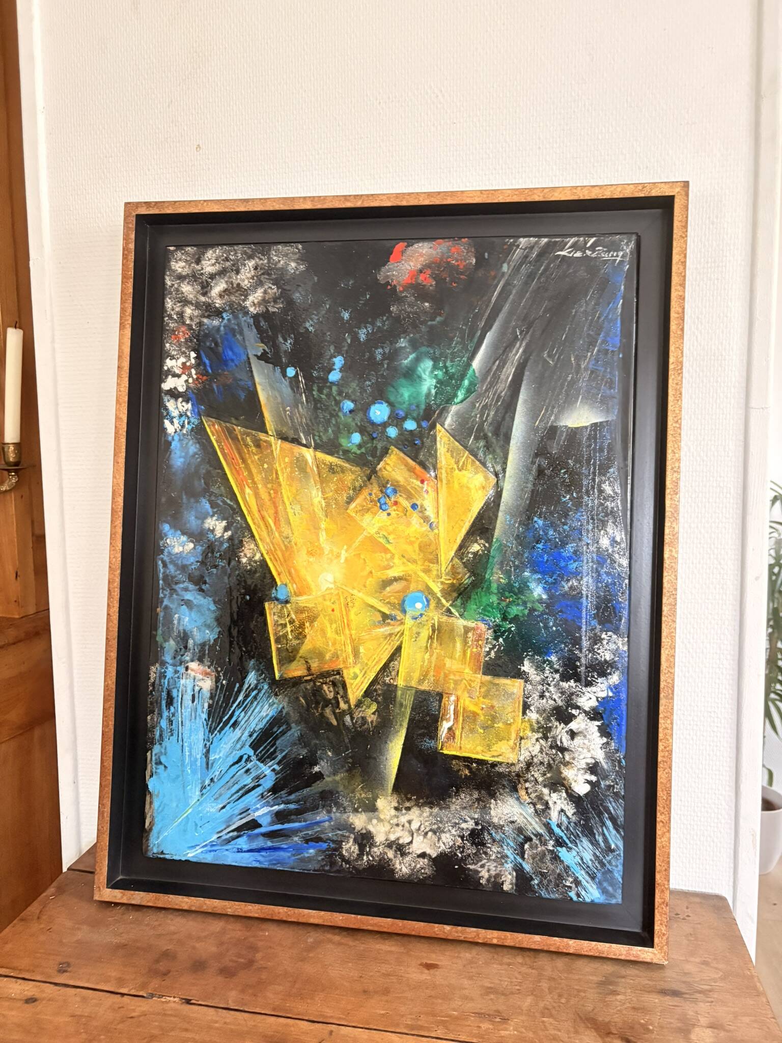 Abstract Geometric Contemporary Modern Oil Painting Relief
