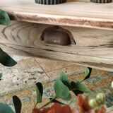 Farmhouse table in solid oak and pine, raw, washed, 212x93