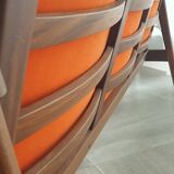 Scandinavian 3-seater teak bench
