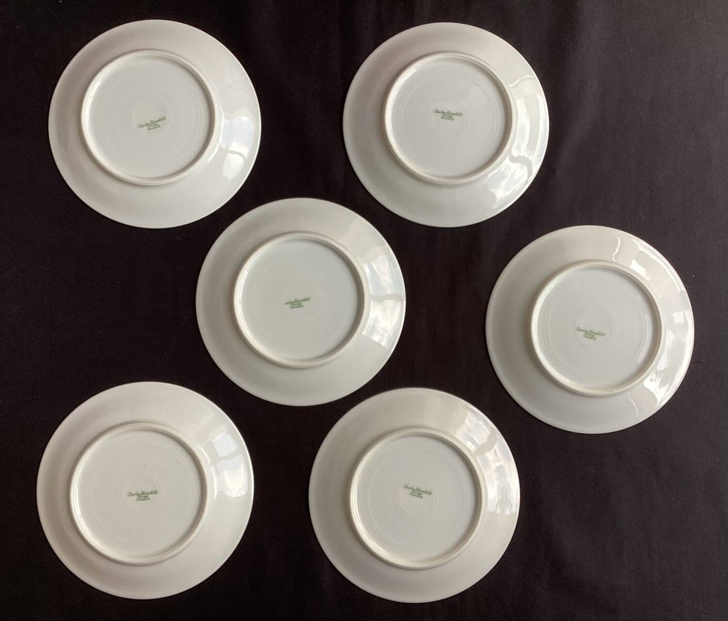 Lot 6 assiettes porcelaine Ch. Ahrenfeldt