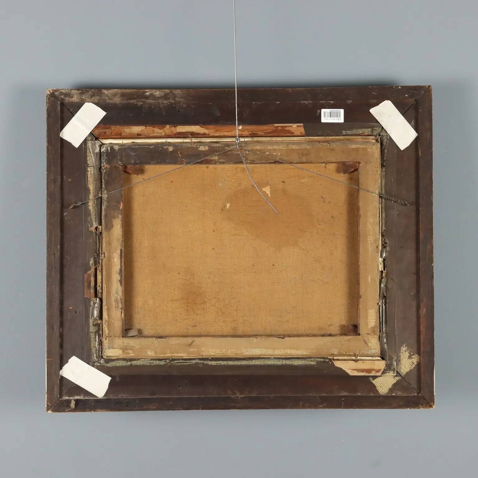 Peinture ancienne signée Jeno Chemendy, moine, XIX Century