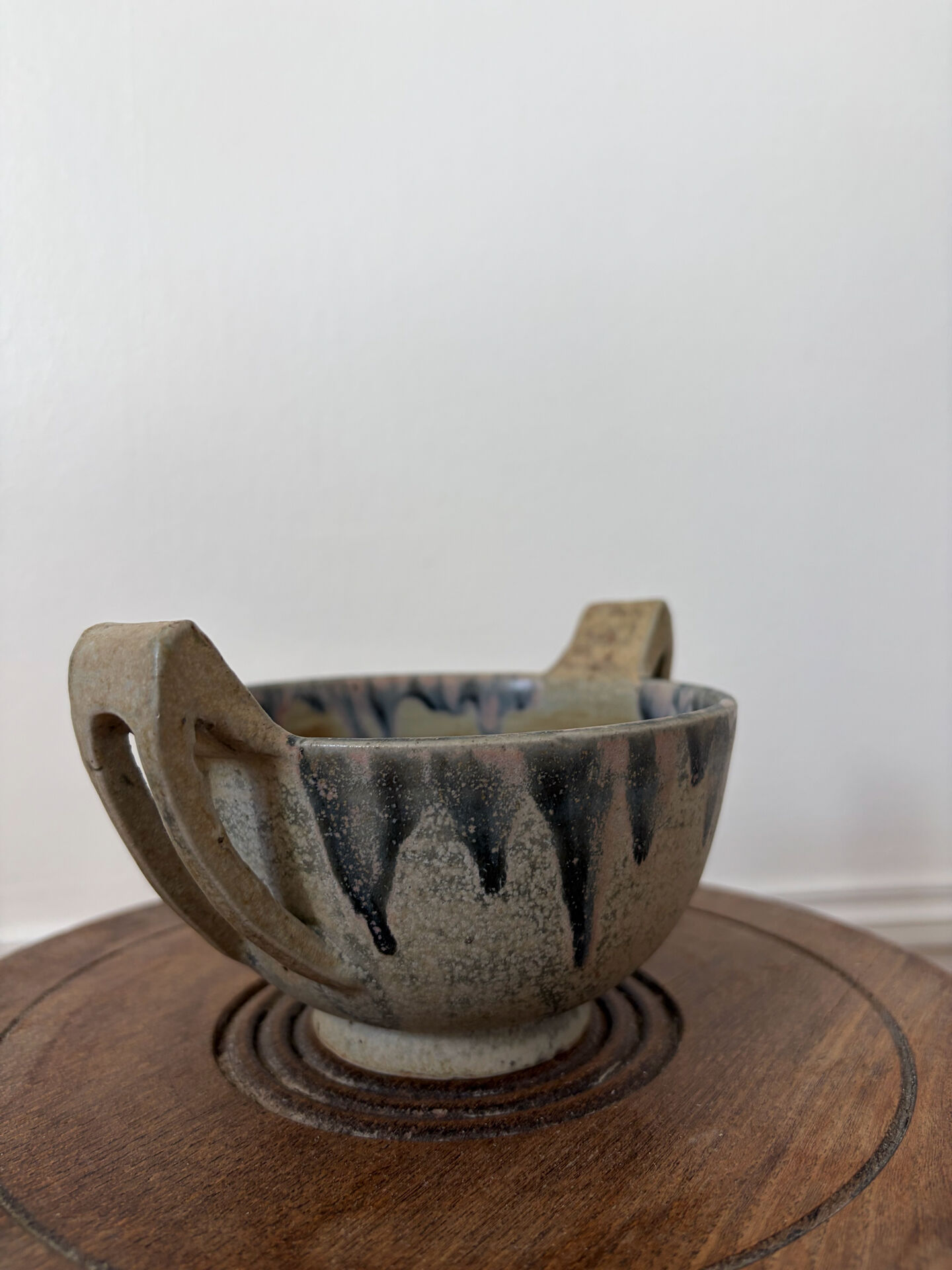 Stoneware bowl signed Gréber