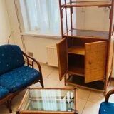 Sofa 🛋️ rattan armrests 50s/60s