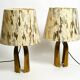 Pair of large extraordinary heavy Mid Century brass table lamps