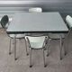 Authentique ensemble repas table 4 chaises en formica Vintage