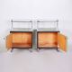 Bauhaus Side Tables in Chrome and Glass by Vichr a Spol., Czech, 1930s, Set of 2