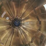 Brutalist flame-cut brass hanging lamp, by Svend Aage Holm Sørensen (SAHS)