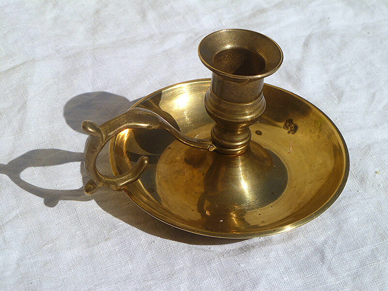 brass candlestick, vintage