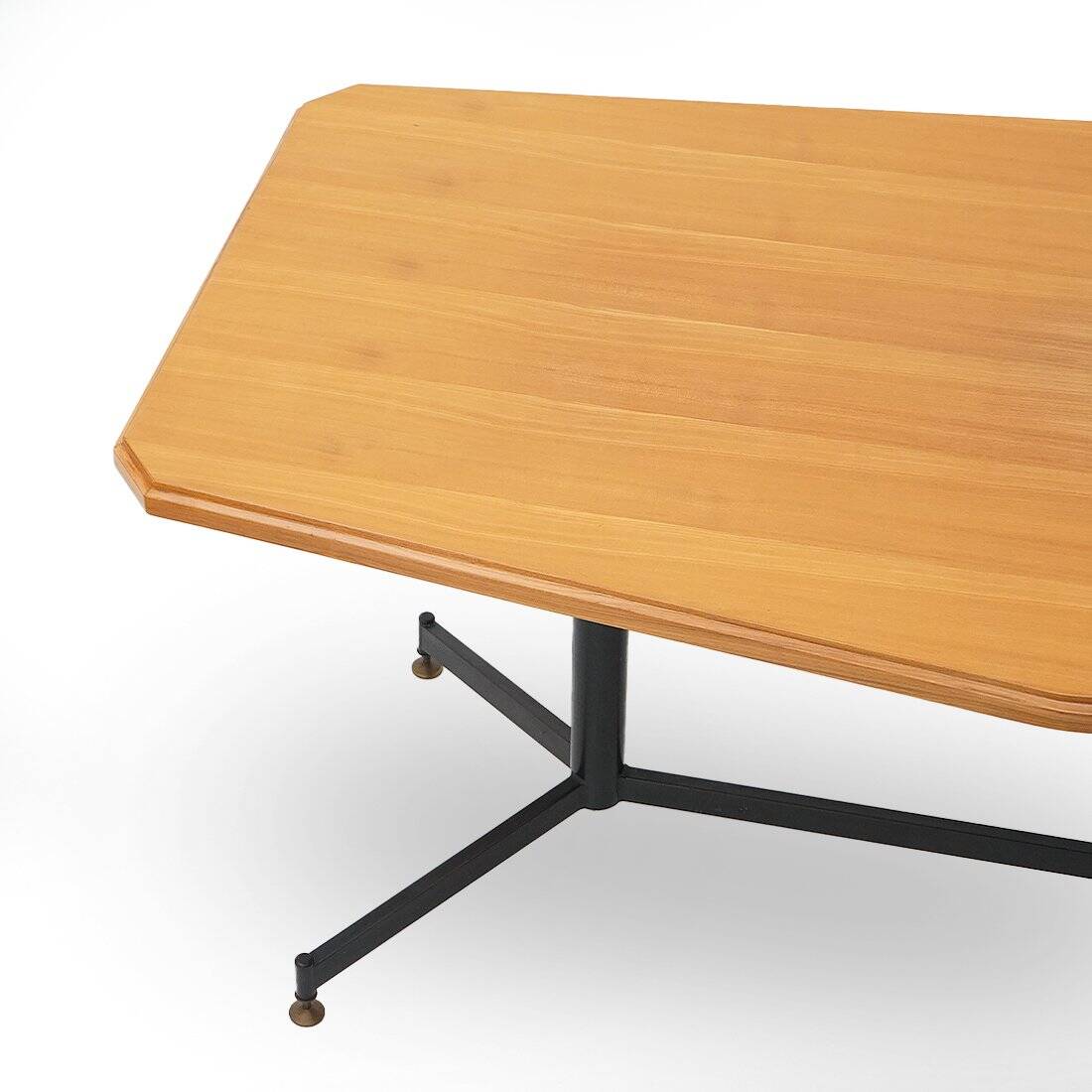 Table with a wooden top and metal frame, 1950s.