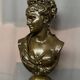 Léopold Harzé (1831–1893). Bronze bust of a young woman on a marble base. Belgium. Dated 1878.