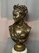 Léopold Harzé (1831–1893). Bronze bust of a young woman on a marble base. Belgium. Dated 1878.