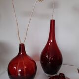 Set of 3 burgundy vases vintage look design by Johanna Jelinek - Ikea