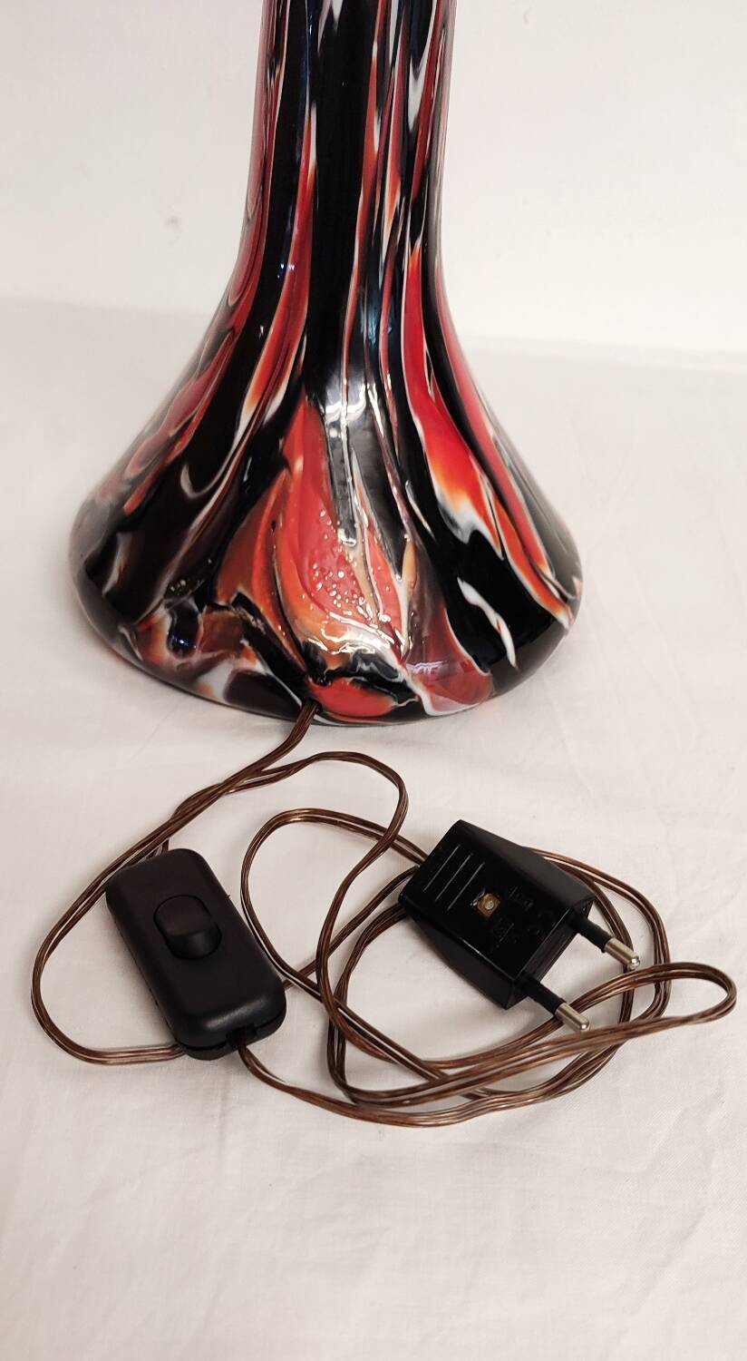 Lampe de table cristal. Italie, années 1970.