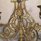 Pair of piano candlesticks in golden bronze 19th century