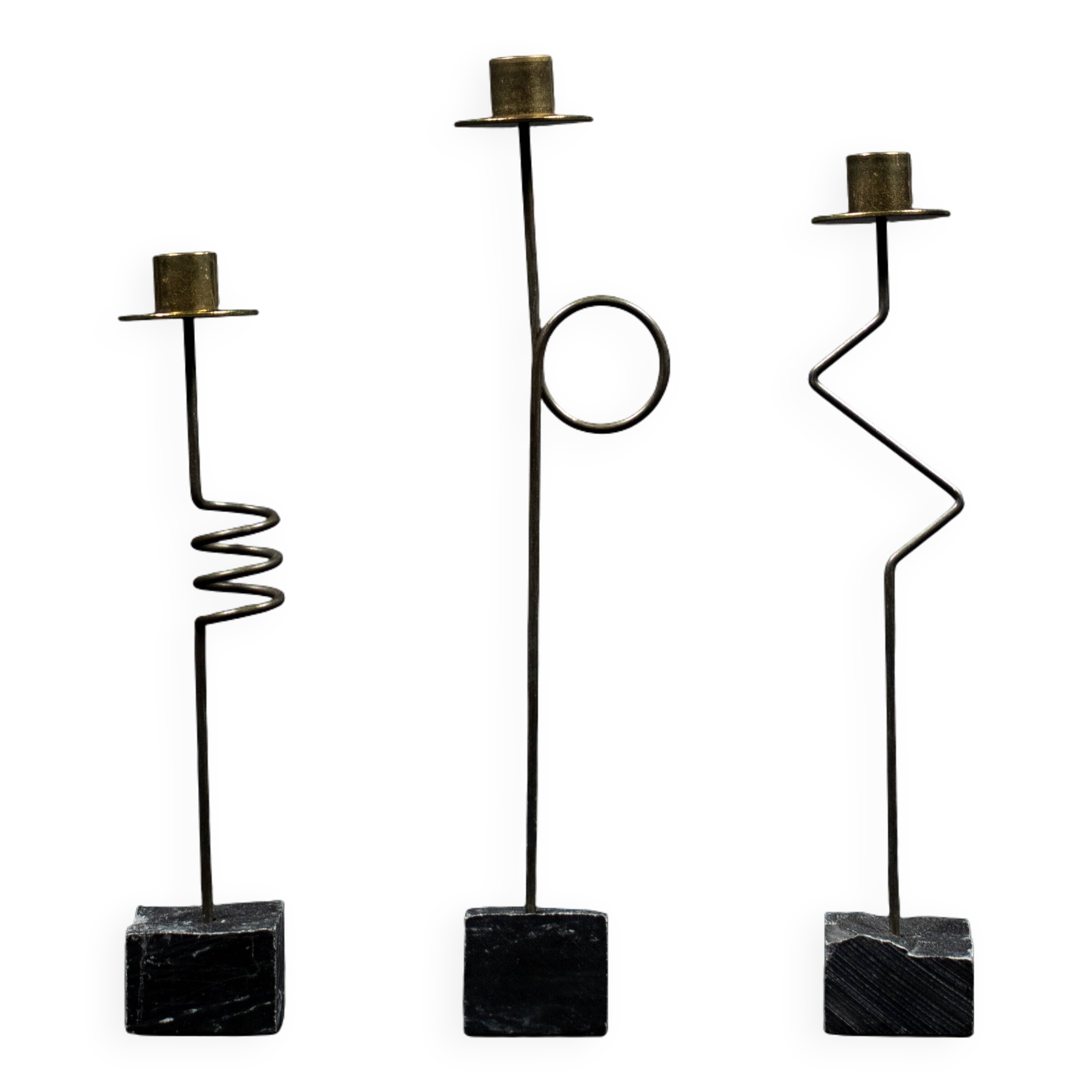 Postmodern Ikea candlesticks, "Kräsen" model, 1980s