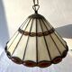 Pair of glass pendant lights in Art Nouveau Tiffany style