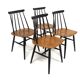 Set of 4 Scandinavian "Fanett" chairs, Ilmari Tapiovaara, Sweden, 1960
